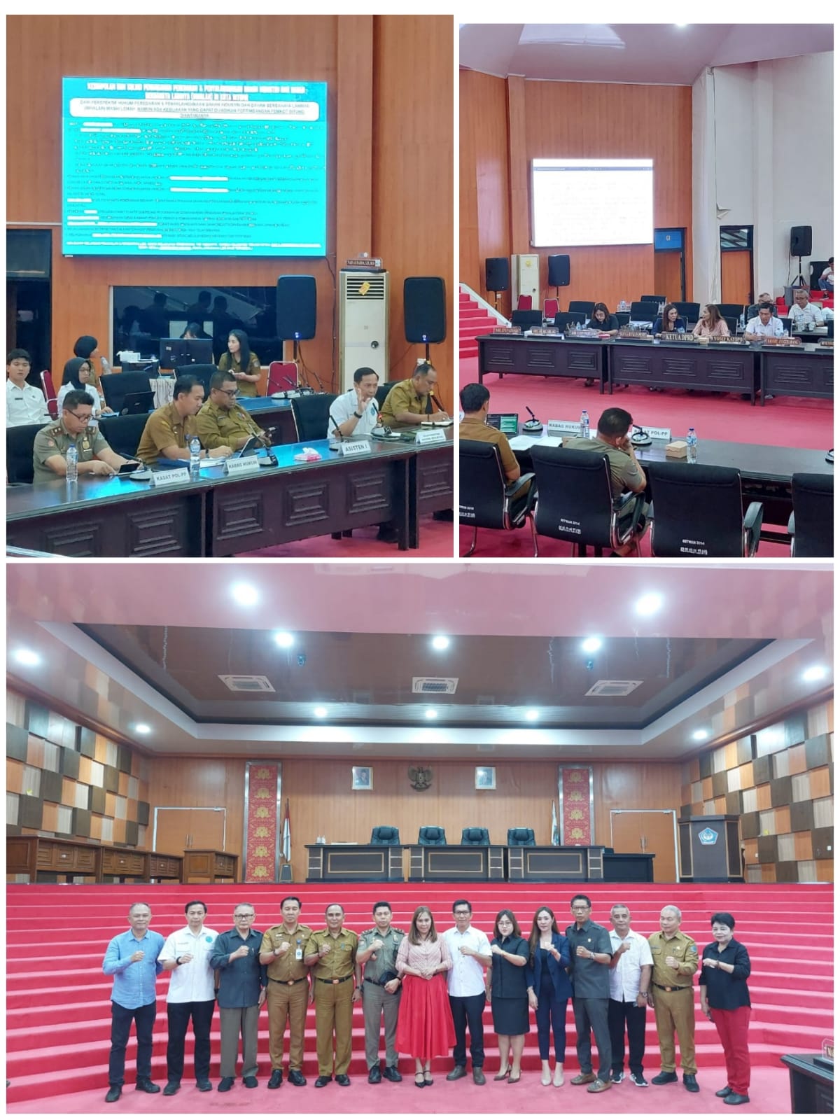 Kegiatan Rapat bersama Pimpinan dan Anggota DPRD dalam rangka pembahasan Ranperda tentang ketertiban umum dan ketentraman masyarakat